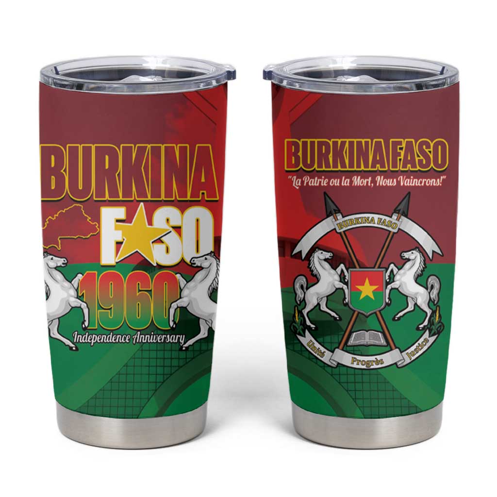 Burkina Faso Independence Day Tumbler Cup National Heroes Monument Proud