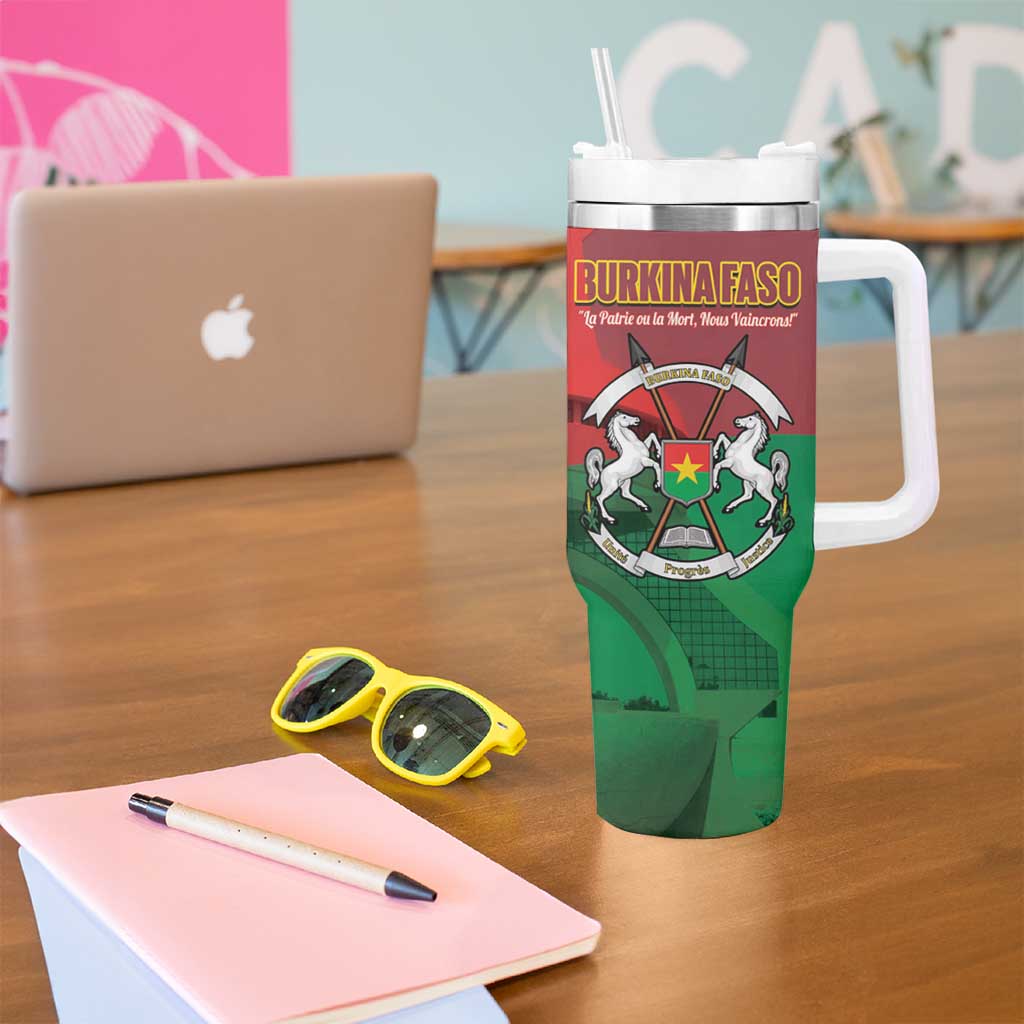 Burkina Faso Independence Day Tumbler With Handle National Heroes Monument Proud