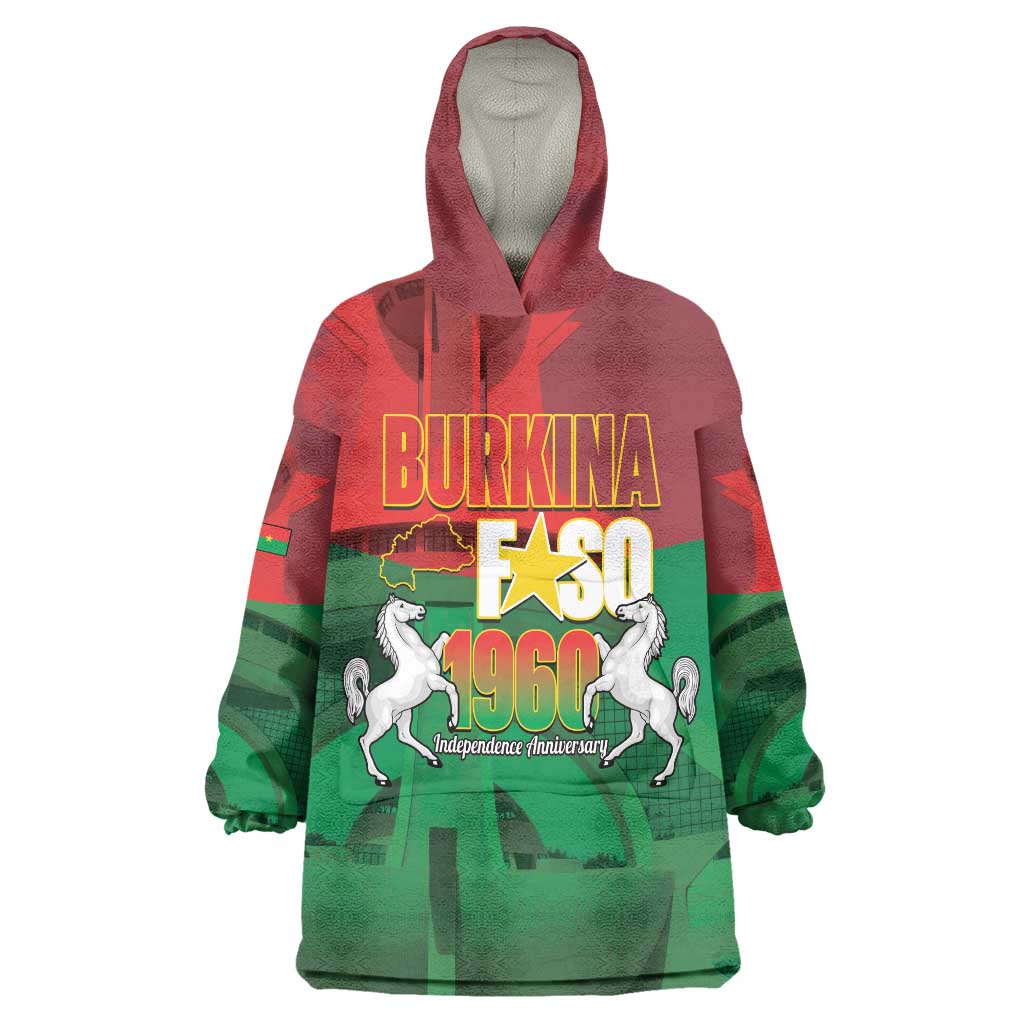 Burkina Faso Independence Day Wearable Blanket Hoodie National Heroes Monument Proud