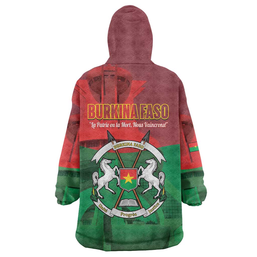 Burkina Faso Independence Day Wearable Blanket Hoodie National Heroes Monument Proud