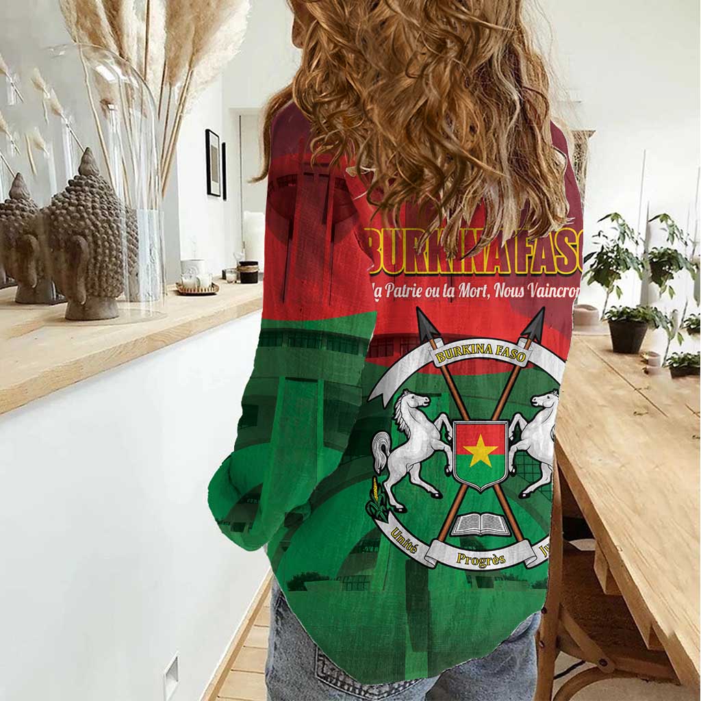Burkina Faso Independence Day Women Casual Shirt National Heroes Monument Proud