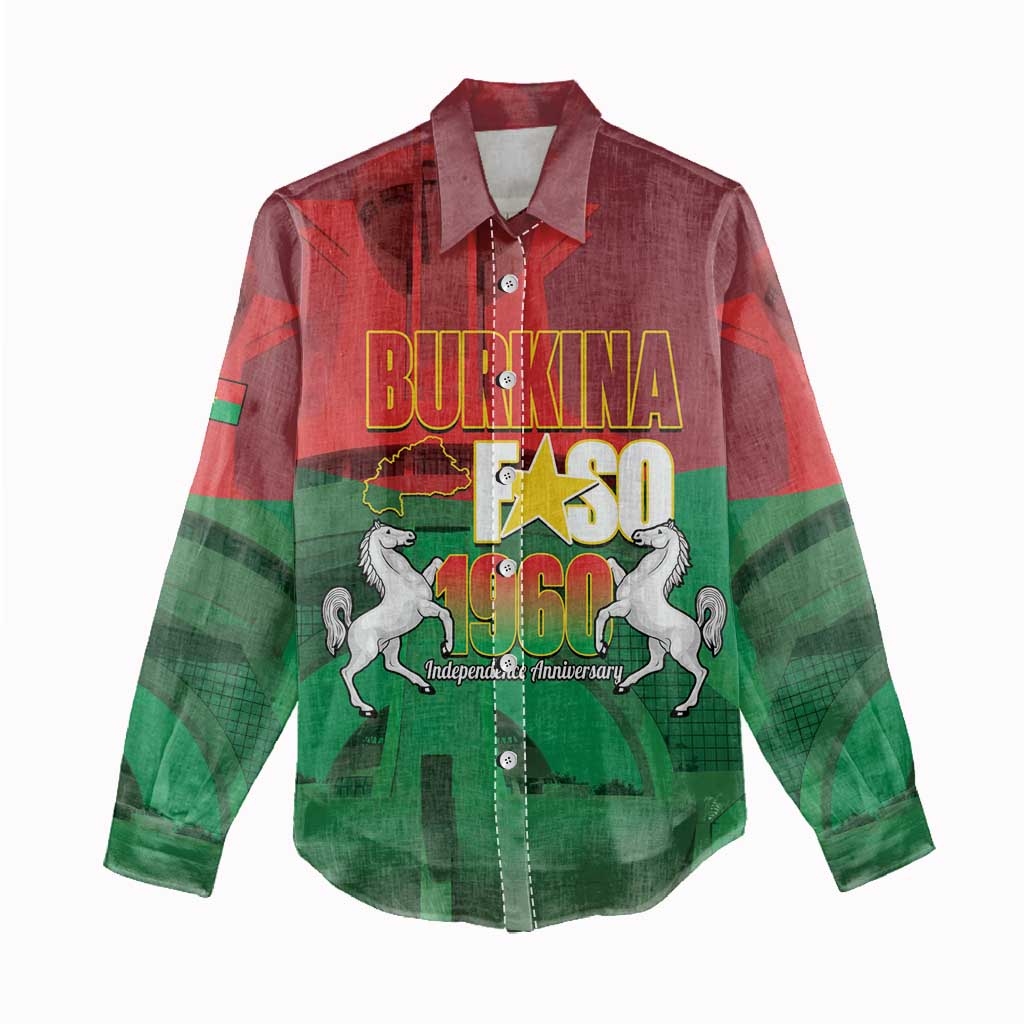 Burkina Faso Independence Day Women Casual Shirt National Heroes Monument Proud