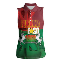 Burkina Faso Independence Day Women Sleeveless Polo Shirt National Heroes Monument Proud