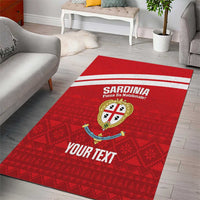 Custom Sardinia Football Area Rug Forza Sa Natzionale Sardegna Pattern