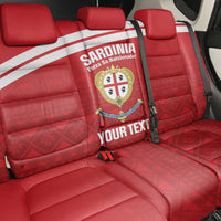 Custom Sardinia Football Back Car Seat Cover Forza Sa Natzionale Sardegna Pattern