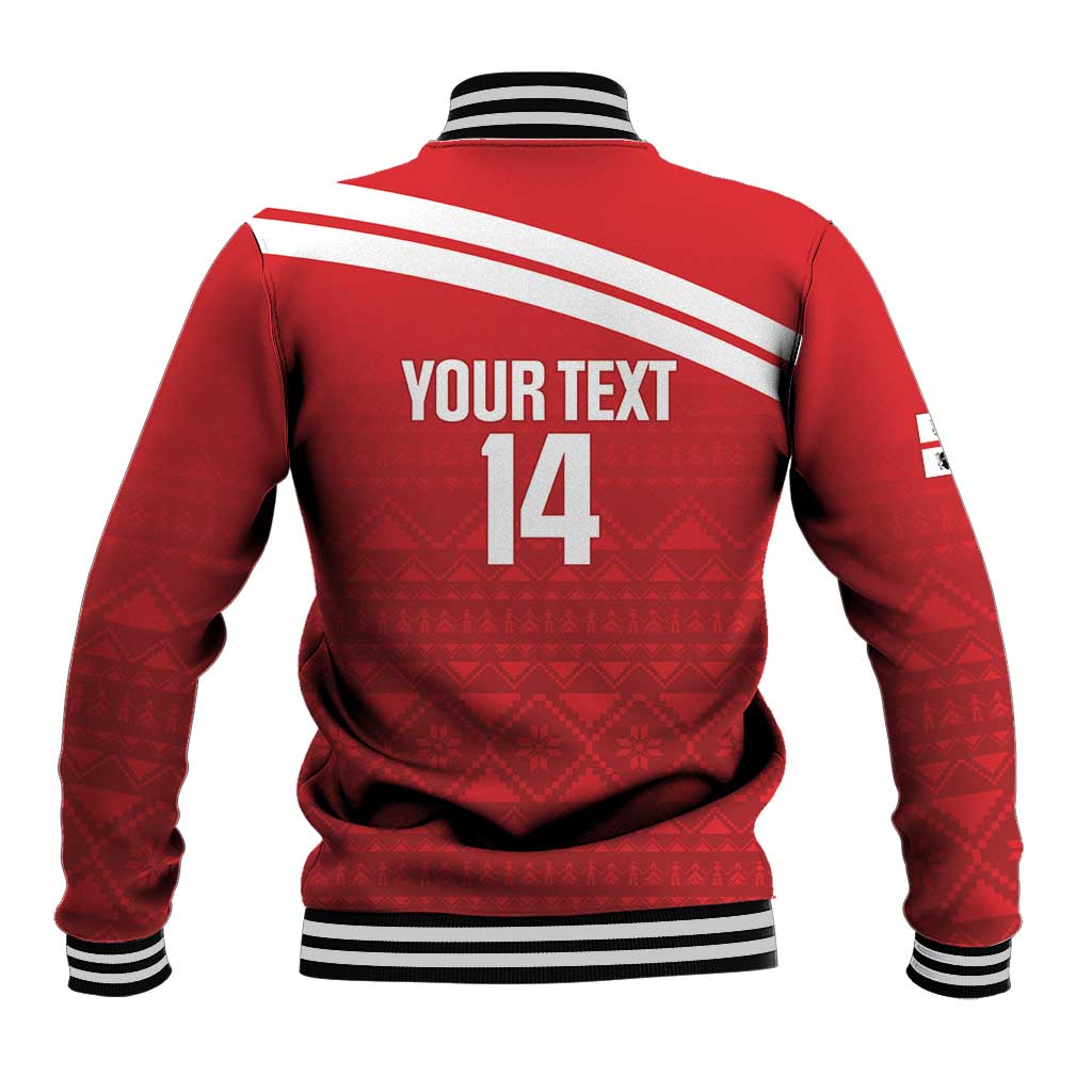 Custom Sardinia Football Baseball Jacket Forza Sa Natzionale Sardegna Pattern