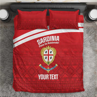 Custom Sardinia Football Bedding Set Forza Sa Natzionale Sardegna Pattern