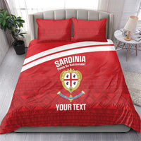 Custom Sardinia Football Bedding Set Forza Sa Natzionale Sardegna Pattern