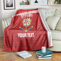 Custom Sardinia Football Blanket Forza Sa Natzionale Sardegna Pattern