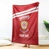 Custom Sardinia Football Blanket Forza Sa Natzionale Sardegna Pattern