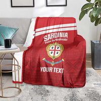 Custom Sardinia Football Blanket Forza Sa Natzionale Sardegna Pattern