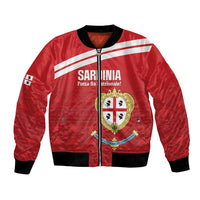 Custom Sardinia Football Bomber Jacket Forza Sa Natzionale Sardegna Pattern