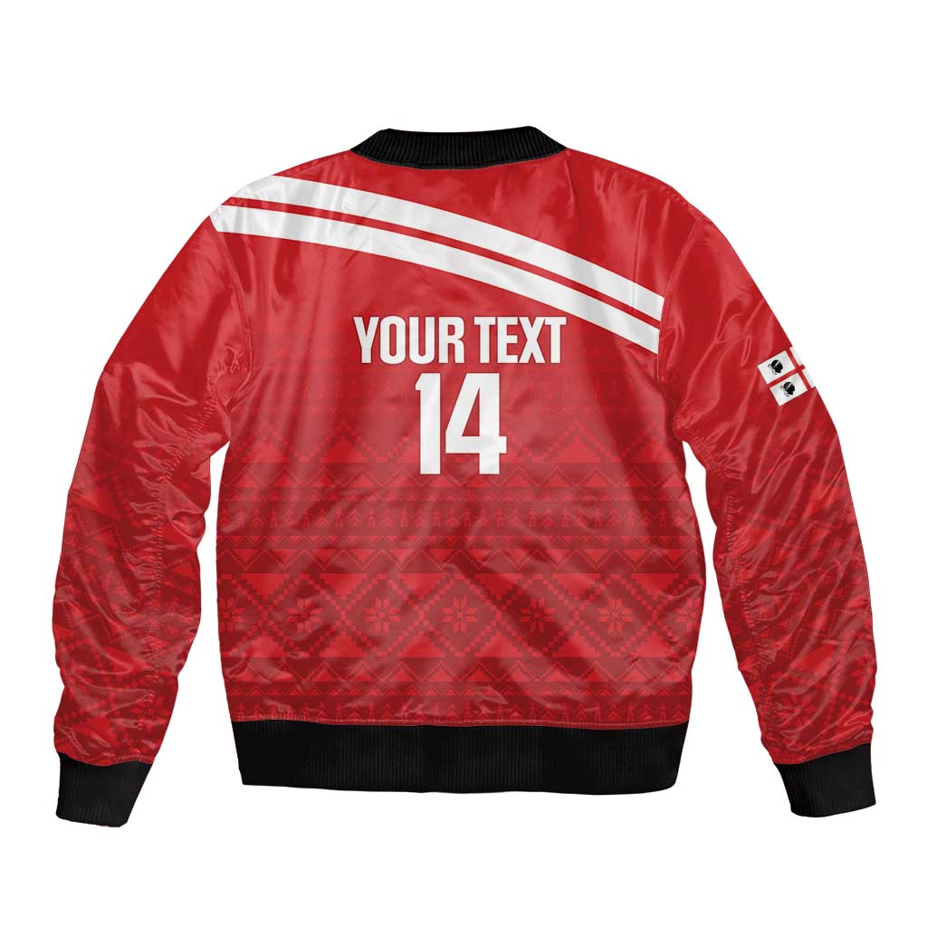 Custom Sardinia Football Bomber Jacket Forza Sa Natzionale Sardegna Pattern