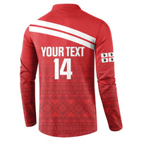 Custom Sardinia Football Button Sweatshirt Forza Sa Natzionale Sardegna Pattern