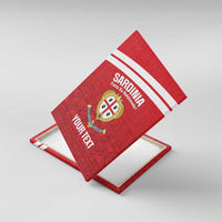 Custom Sardinia Football Canvas Wall Art Forza Sa Natzionale Sardegna Pattern