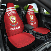Custom Sardinia Football Car Seat Cover Forza Sa Natzionale Sardegna Pattern