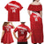 Custom Sardinia Football Family Matching Off Shoulder Maxi Dress and Hawaiian Shirt Forza Sa Natzionale Sardegna Pattern