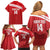 Custom Sardinia Football Family Matching Off Shoulder Short Dress and Hawaiian Shirt Forza Sa Natzionale Sardegna Pattern