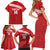 Custom Sardinia Football Family Matching Short Sleeve Bodycon Dress and Hawaiian Shirt Forza Sa Natzionale Sardegna Pattern