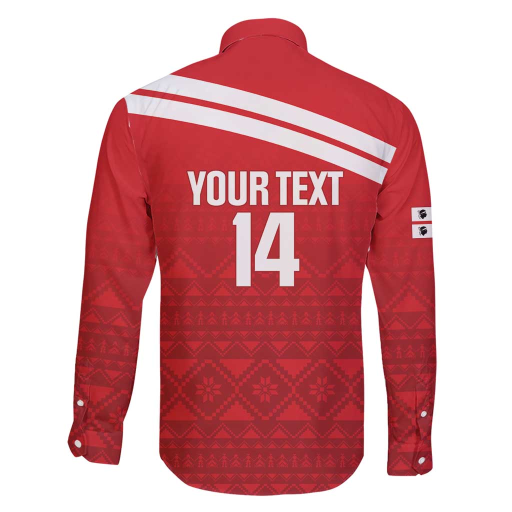 Custom Sardinia Football Family Matching Short Sleeve Bodycon Dress and Hawaiian Shirt Forza Sa Natzionale Sardegna Pattern