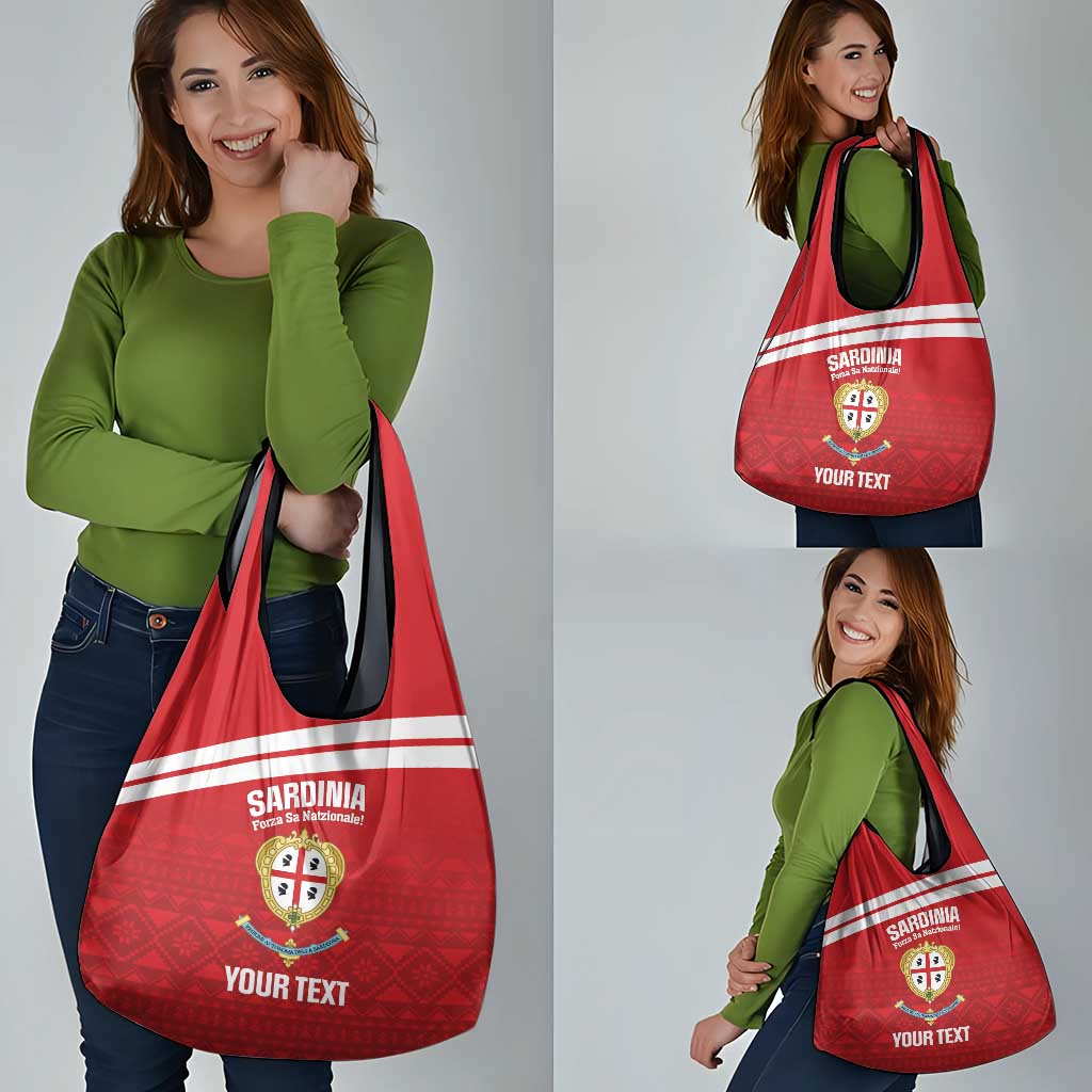Custom Sardinia Football Grocery Bag Forza Sa Natzionale Sardegna Pattern