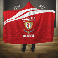 Custom Sardinia Football Hooded Blanket Forza Sa Natzionale Sardegna Pattern