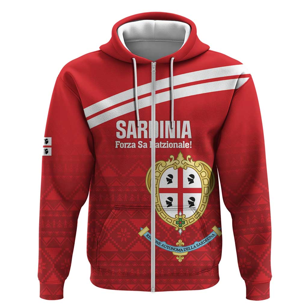 Custom Sardinia Football Hoodie Forza Sa Natzionale Sardegna Pattern