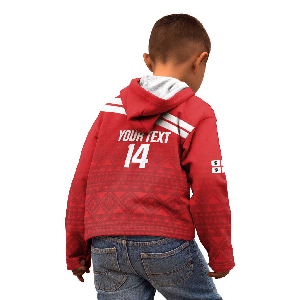 Custom Sardinia Football Kid Hoodie Forza Sa Natzionale Sardegna Pattern
