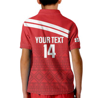 Custom Sardinia Football Kid Polo Shirt Forza Sa Natzionale Sardegna Pattern