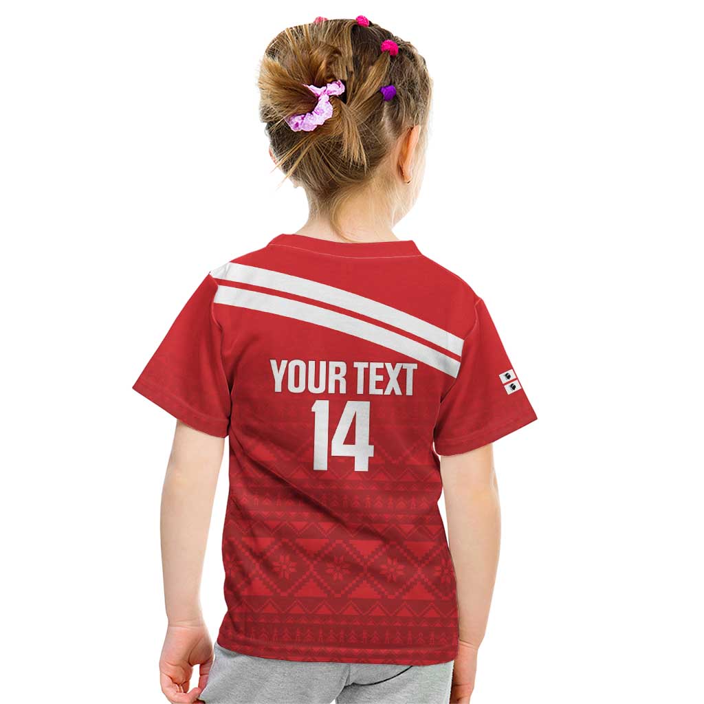 Custom Sardinia Football Kid T Shirt Forza Sa Natzionale Sardegna Pattern