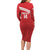Custom Sardinia Football Long Sleeve Bodycon Dress Forza Sa Natzionale Sardegna Pattern