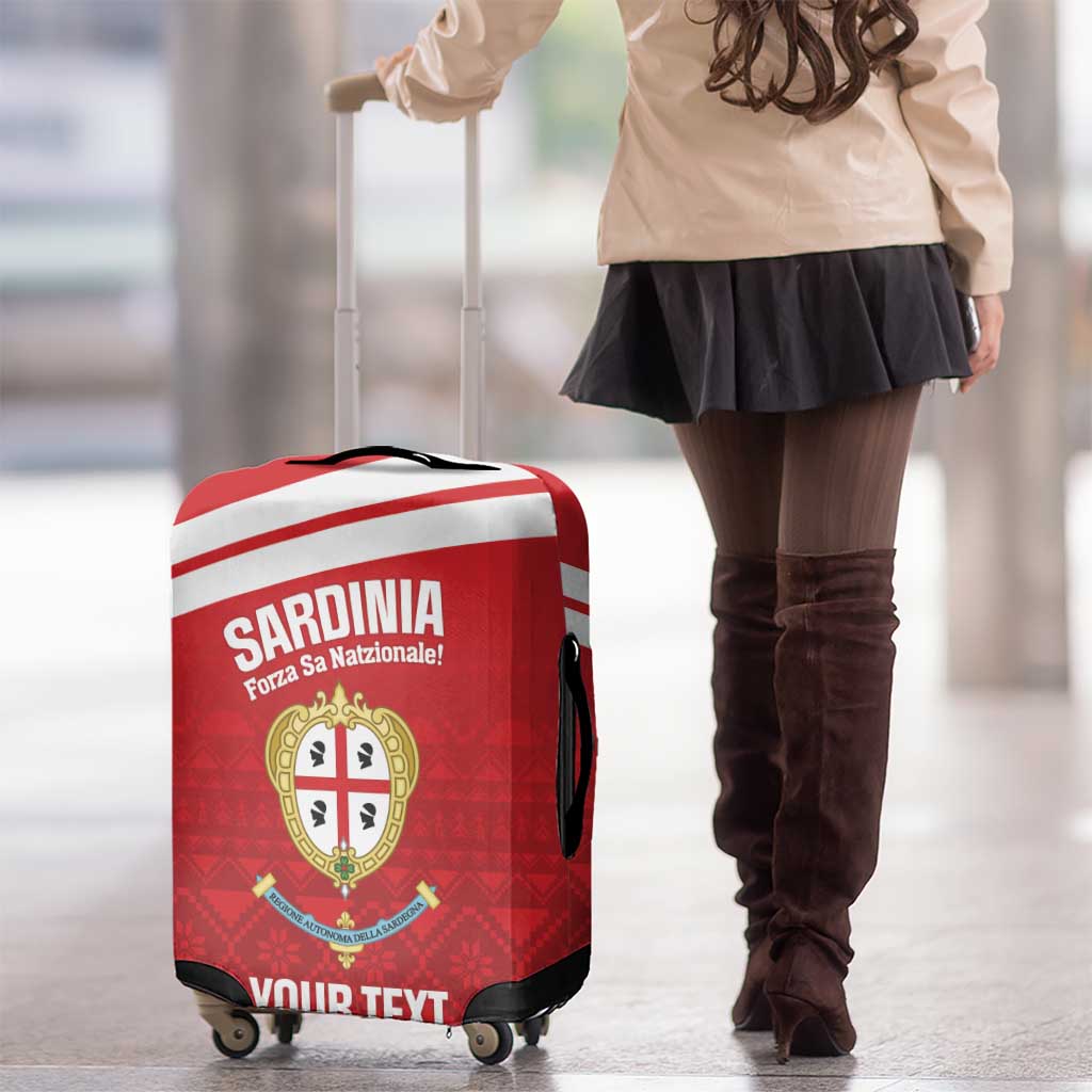 Custom Sardinia Football Luggage Cover Forza Sa Natzionale Sardegna Pattern