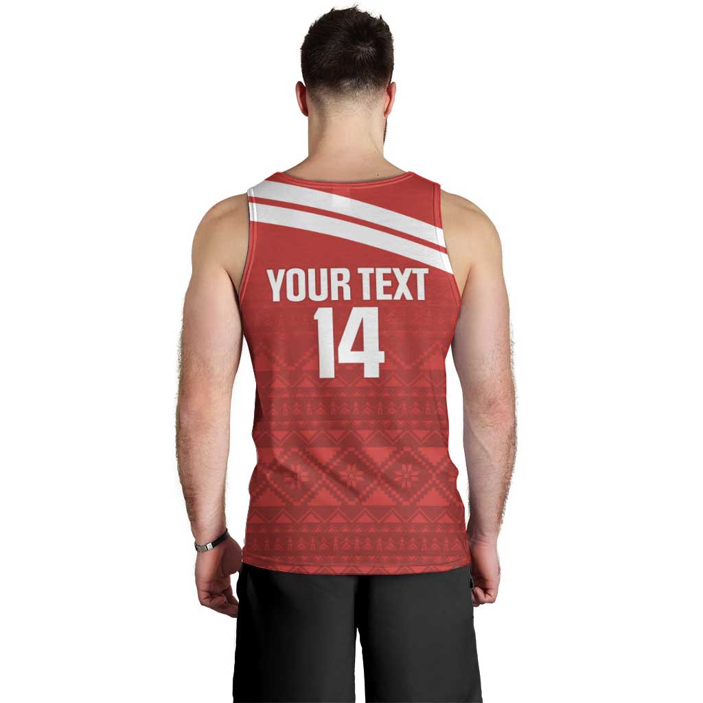 Custom Sardinia Football Men Tank Top Forza Sa Natzionale Sardegna Pattern