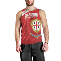 Custom Sardinia Football Men Tank Top Forza Sa Natzionale Sardegna Pattern