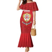 Custom Sardinia Football Mermaid Dress Forza Sa Natzionale Sardegna Pattern