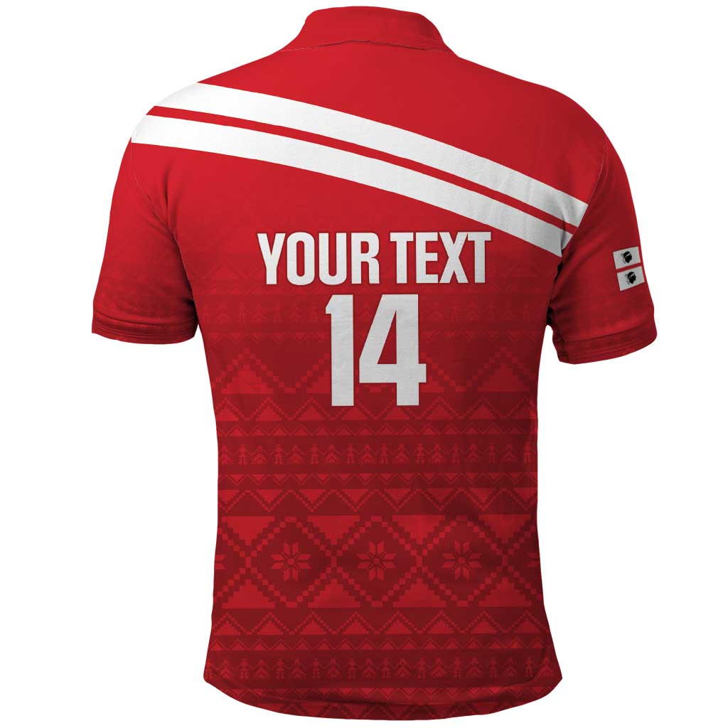Custom Sardinia Football Polo Shirt Forza Sa Natzionale Sardegna Pattern
