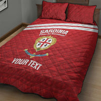 Custom Sardinia Football Quilt Bed Set Forza Sa Natzionale Sardegna Pattern
