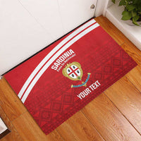 Custom Sardinia Football Rubber Doormat Forza Sa Natzionale Sardegna Pattern