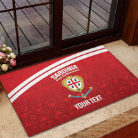 Custom Sardinia Football Rubber Doormat Forza Sa Natzionale Sardegna Pattern