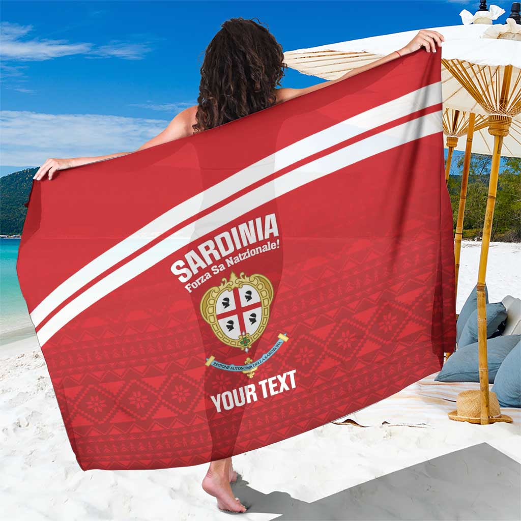 Custom Sardinia Football Sarong Forza Sa Natzionale Sardegna Pattern
