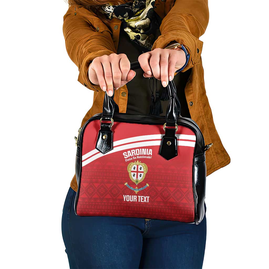 Custom Sardinia Football Shoulder Handbag Forza Sa Natzionale Sardegna Pattern