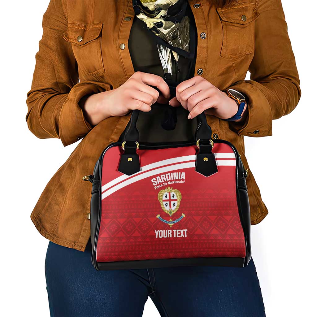 Custom Sardinia Football Shoulder Handbag Forza Sa Natzionale Sardegna Pattern