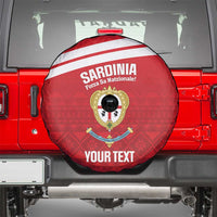 Custom Sardinia Football Spare Tire Cover Forza Sa Natzionale Sardegna Pattern