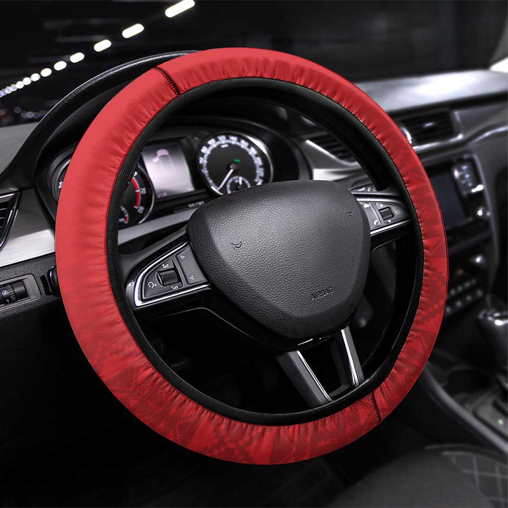 Sardinia Football Steering Wheel Cover Forza Sa Natzionale Sardegna Pattern