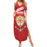 Custom Sardinia Football Summer Maxi Dress Forza Sa Natzionale Sardegna Pattern