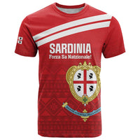 Custom Sardinia Football T Shirt Forza Sa Natzionale Sardegna Pattern