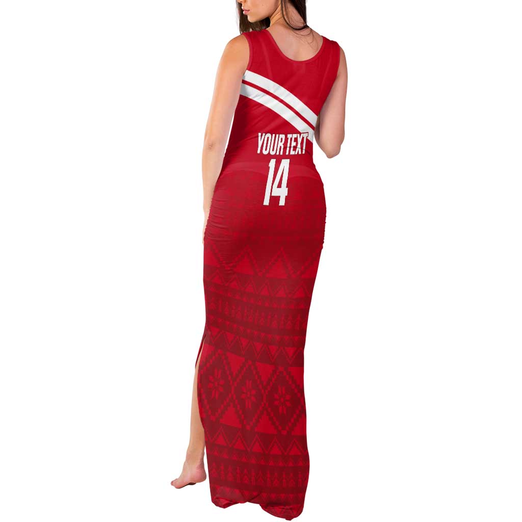 Custom Sardinia Football Tank Maxi Dress Forza Sa Natzionale Sardegna Pattern