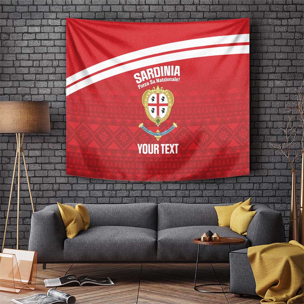Custom Sardinia Football Tapestry Forza Sa Natzionale Sardegna Pattern