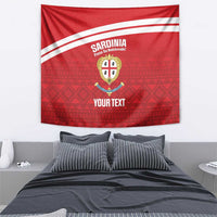 Custom Sardinia Football Tapestry Forza Sa Natzionale Sardegna Pattern