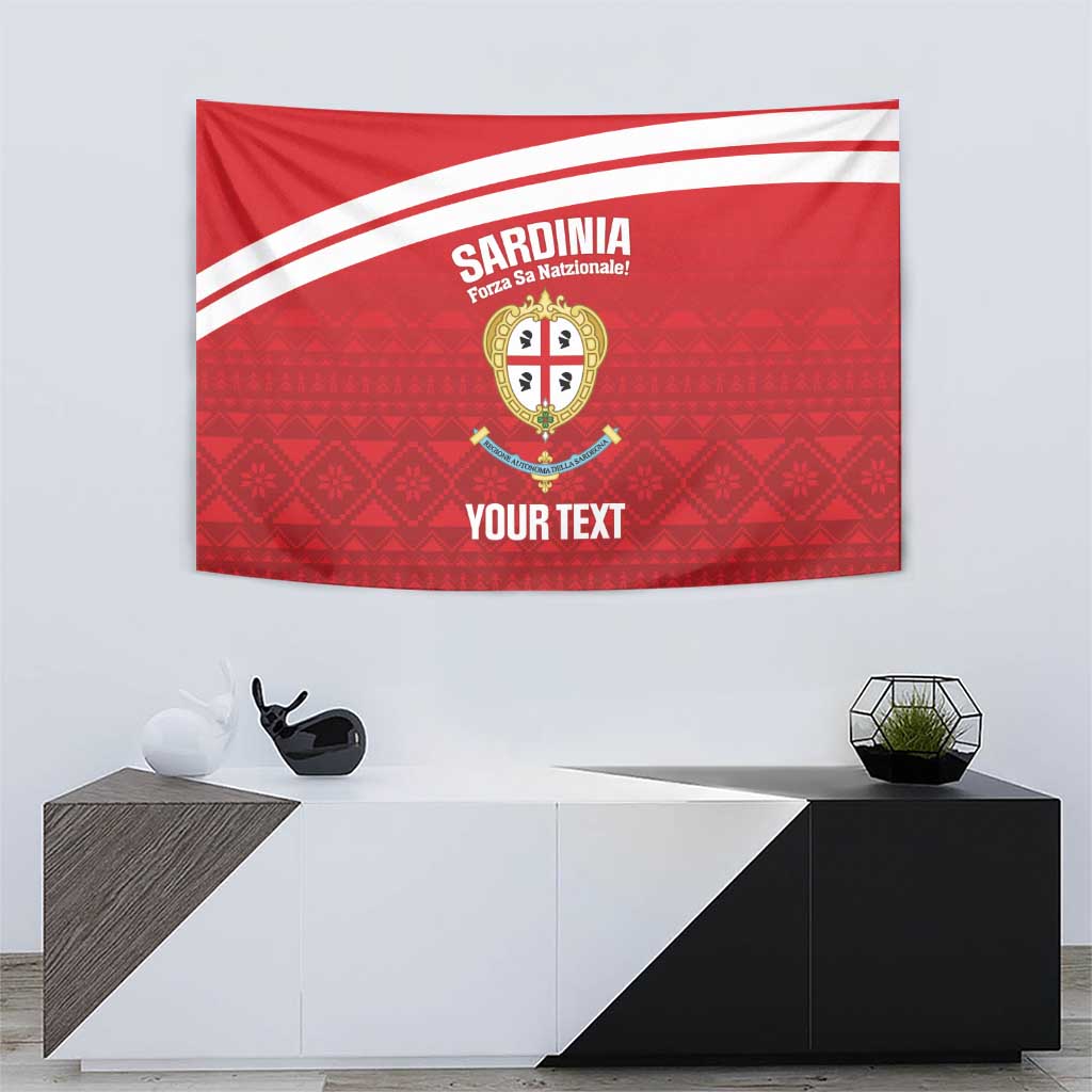 Custom Sardinia Football Tapestry Forza Sa Natzionale Sardegna Pattern